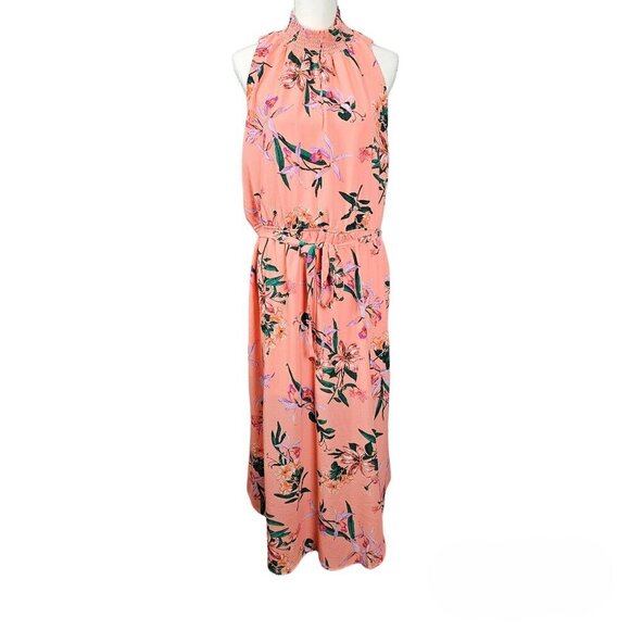TINSEL Smocked Mock-Neck Blouson Floral Maxi Dress - Picture 2 of 12